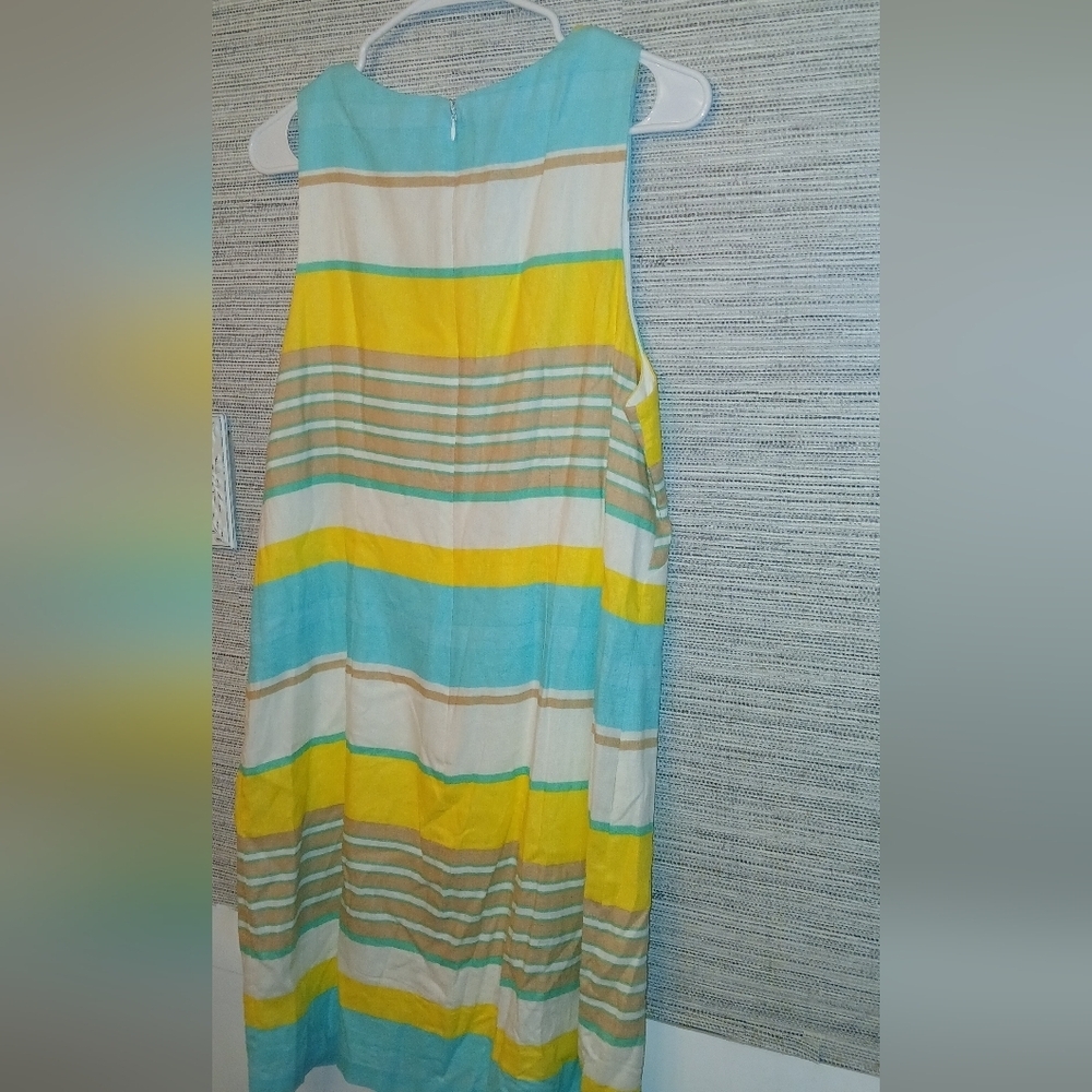 London Times Linen Blend Shift Dress​ - Picture 6 of 8